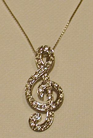Large Sized Diamond Treble Charm